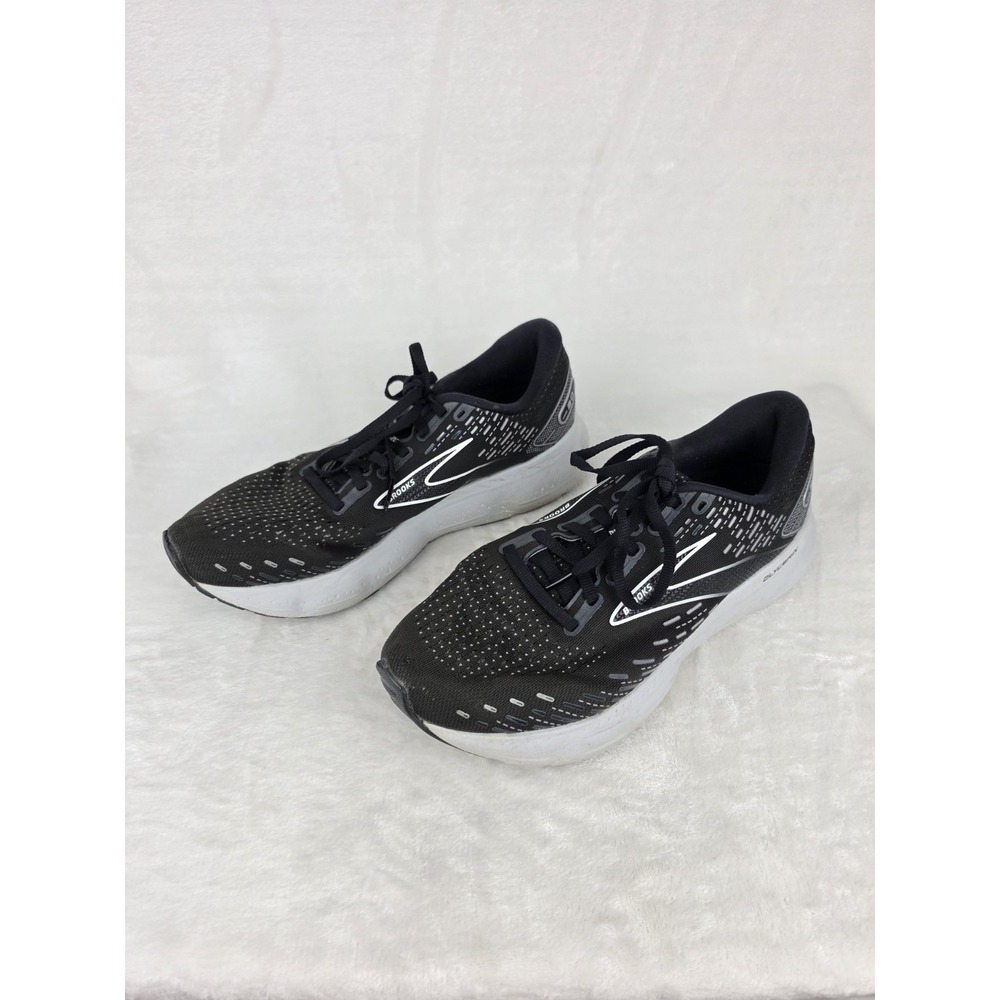 Brooks Glycerin 20 Womens 11.5B Black White Alloy Running Shoes - Picture 4 of 9